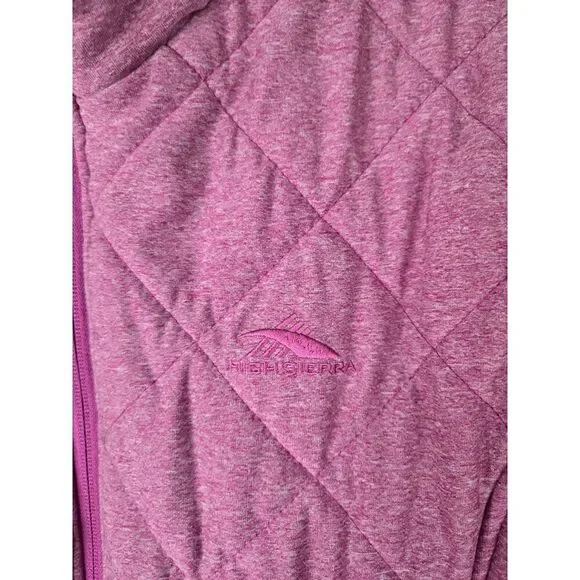 High Sierra Women's Pink Lynn Insulated Quilted Full Zip Jacket Size Medium - Picture 2 of 8